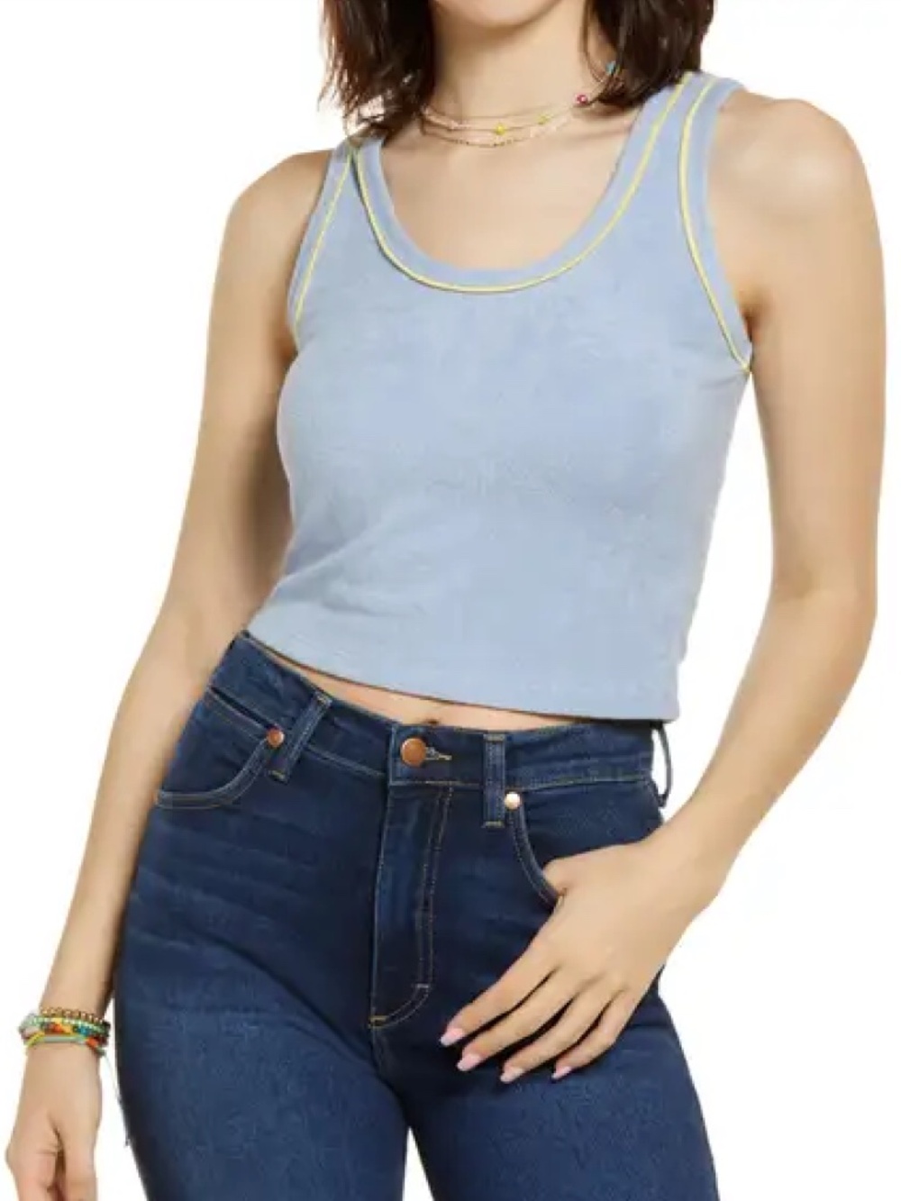 Nordstrom Women's BP. Terry Tank - Light Blue - Size S